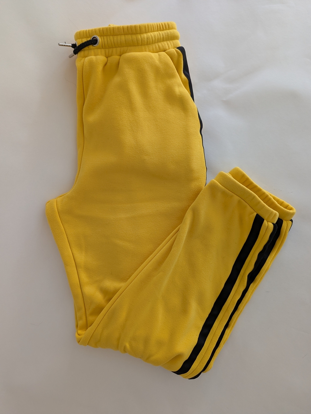 I AM GIA, Women's Yellow Track Pants with Black Stripes